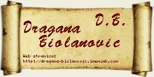 Dragana Biolanović vizit kartica
